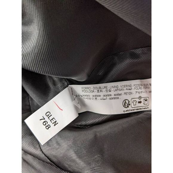 Zara Black Gold Tone Buttoned Textured Weave Double Breasted Blazer sz M Medium - Picture 8 of 10